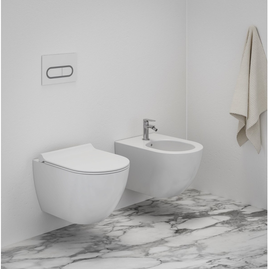 Ravak X01517 - Bidet wiszący UNI CHROME ceramika/biały