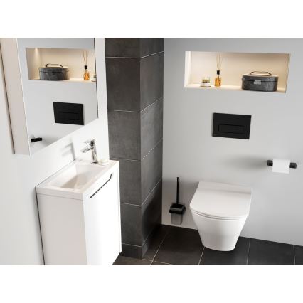 Ravak X01744 - Przycisk spłukujący UNI SLIM 24,7 x 16,5 cm czarny