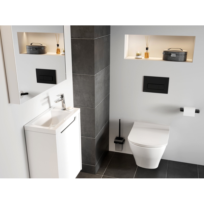 Ravak X01744 - Przycisk spłukujący UNI SLIM 24,7 x 16,5 cm czarny