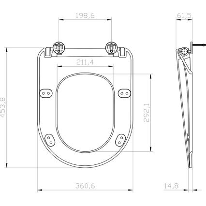 Ravak X01795 - deska sedesowa SoftClose CHROME czarna