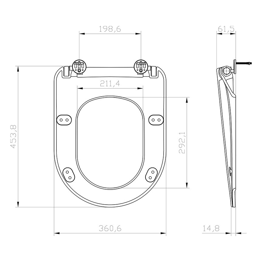 Ravak X01795 - deska sedesowa SoftClose CHROME czarna