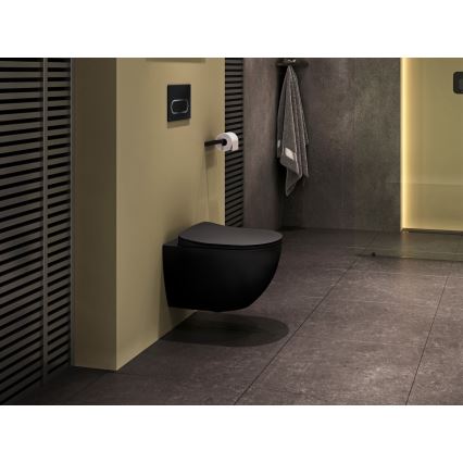 Ravak X01797 - Przycisk spłukujący 24,7x16,5 cm CHROME czarny