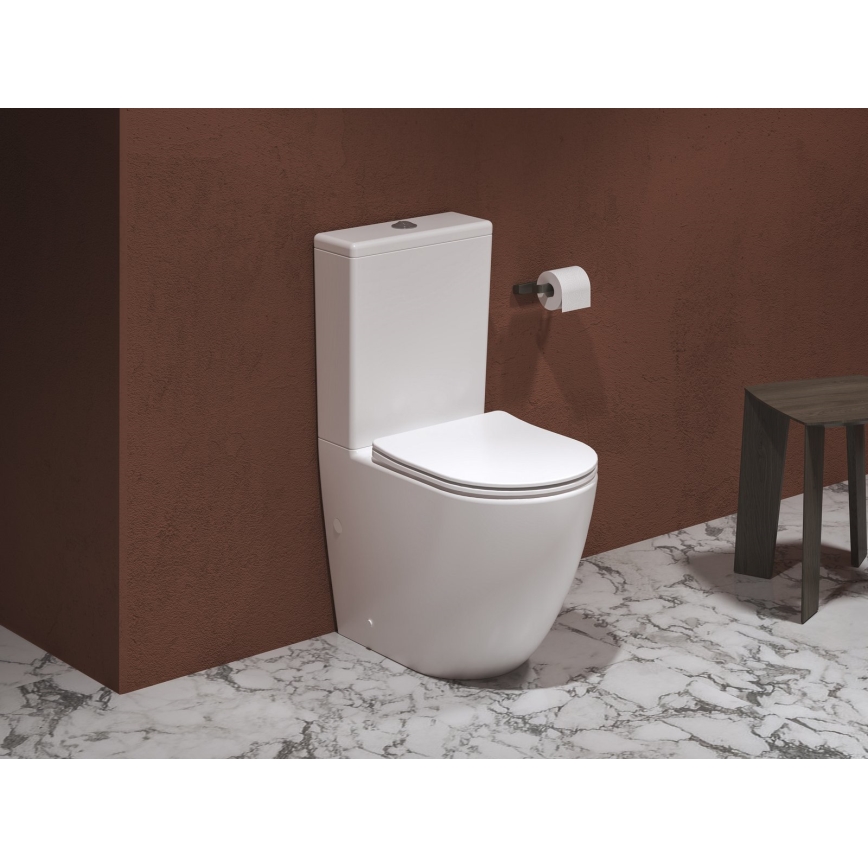 Ravak X01870 - kompakt WC bezkołnierzowy z deską sedesową SoftClose OPTIMA ceramika/biała