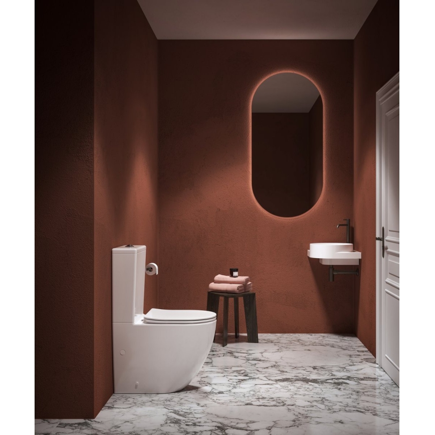 Ravak X01870 - kompakt WC bezkołnierzowy z deską sedesową SoftClose OPTIMA ceramika/biała