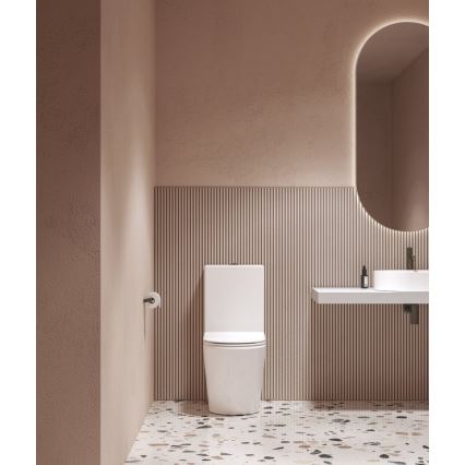 Ravak X01872 - WC kompakt bezrantowy z deską SoftClose ELEGANT ceramika/biała