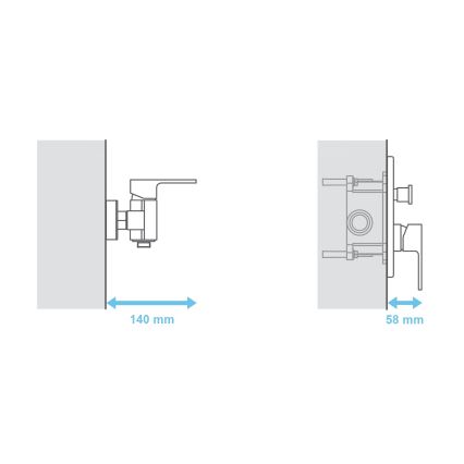 Ravak X070052 - Korpus podstawowy do baterii podtynkowych R-BOX 15,2x11,9 cm