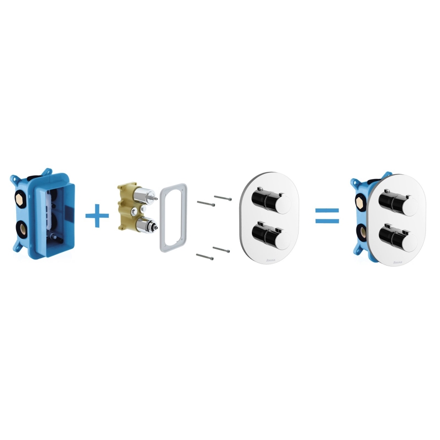 Ravak X070074 - Podstawowy korpus do baterii podtynkowych R-BOX MULTI 18,1x11,6 cm