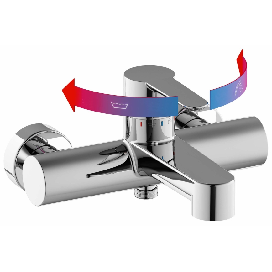 Ravak X070115 - Bateria wannowa PURI, chrom błyszczący