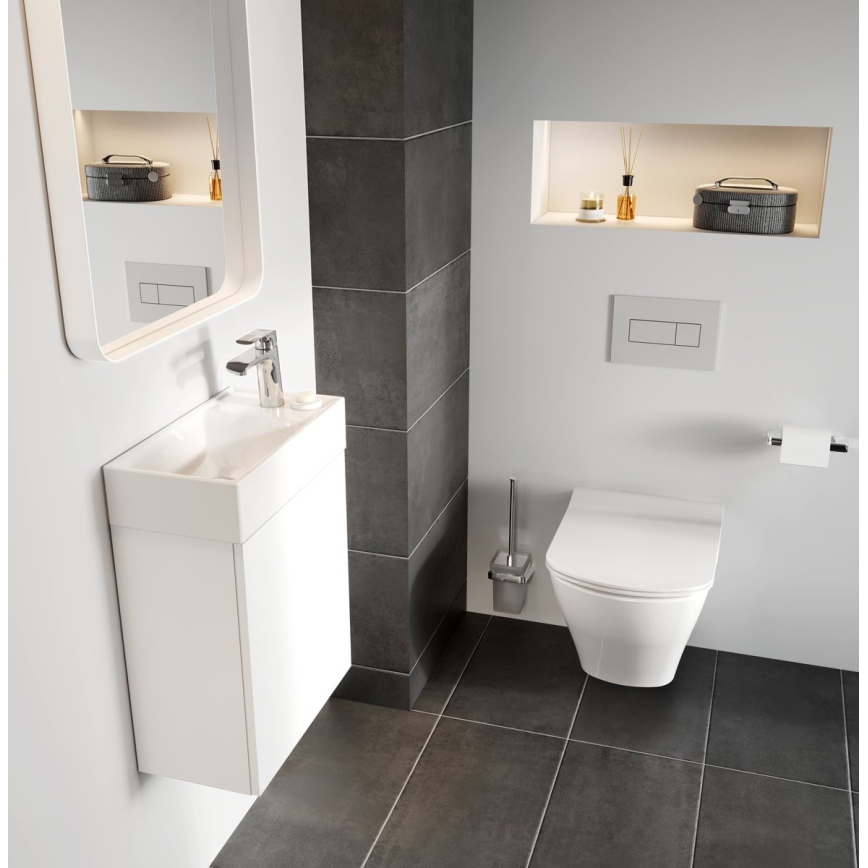 Ravak X070118 - Bateria umywalkowa FLAT 15,1 cm błyszczący chrom