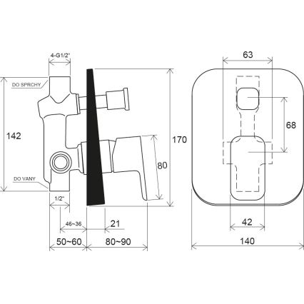 Ravak X070134 - Bateria prysznicowa podtynkowa FREE chrom błyszczący