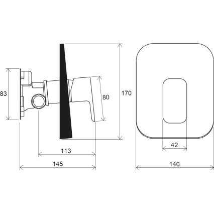 Ravak X070137 - Bateria prysznicowa podtynkowa R-BOX, chrom błyszczący
