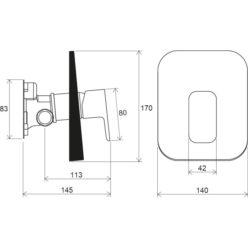 Ravak X070137 - Bateria prysznicowa podtynkowa R-BOX, chrom błyszczący