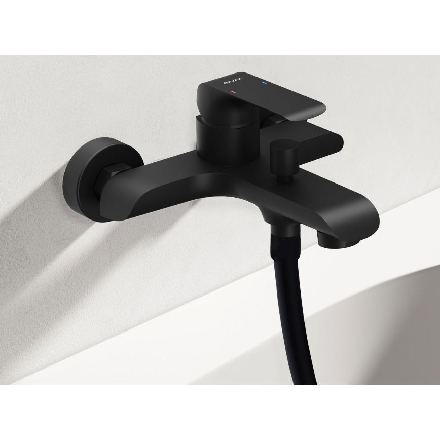 Ravak X070175 - Bateria wannowa FLAT czarna matowa