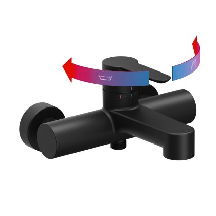 Ravak X070185 - Bateria wannowa PURI czarna