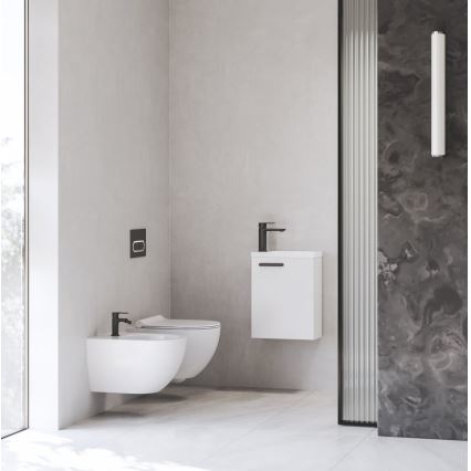 Ravak X070458 - Bateria umywalkowa CHROME 17,7 cm czarna