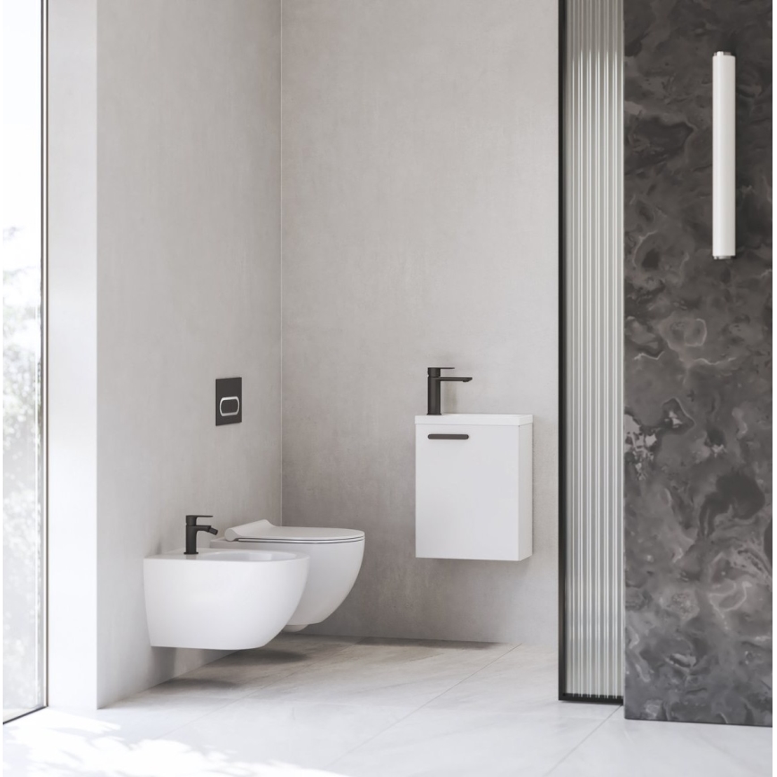 Ravak X070458 - Bateria umywalkowa CHROME 17,7 cm czarna