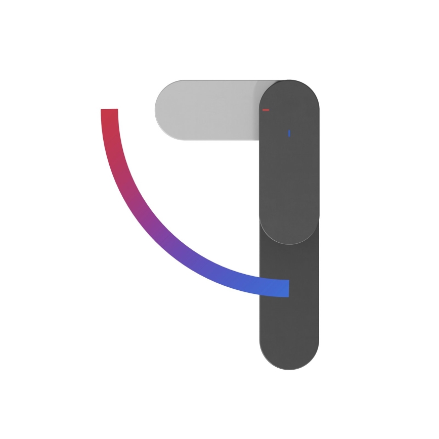 Ravak X070460 - Bateria umywalkowa CHROME 17,7 cm czarna