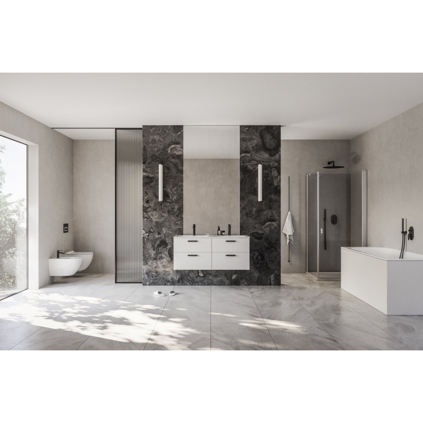 Ravak X070466 - Bateria prysznicowa do instalacji podtynkowej CHROME czarna