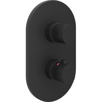 Ravak X070469 - Bateria prysznicowa termostatyczna do montażu podtynkowego CHROME czarna