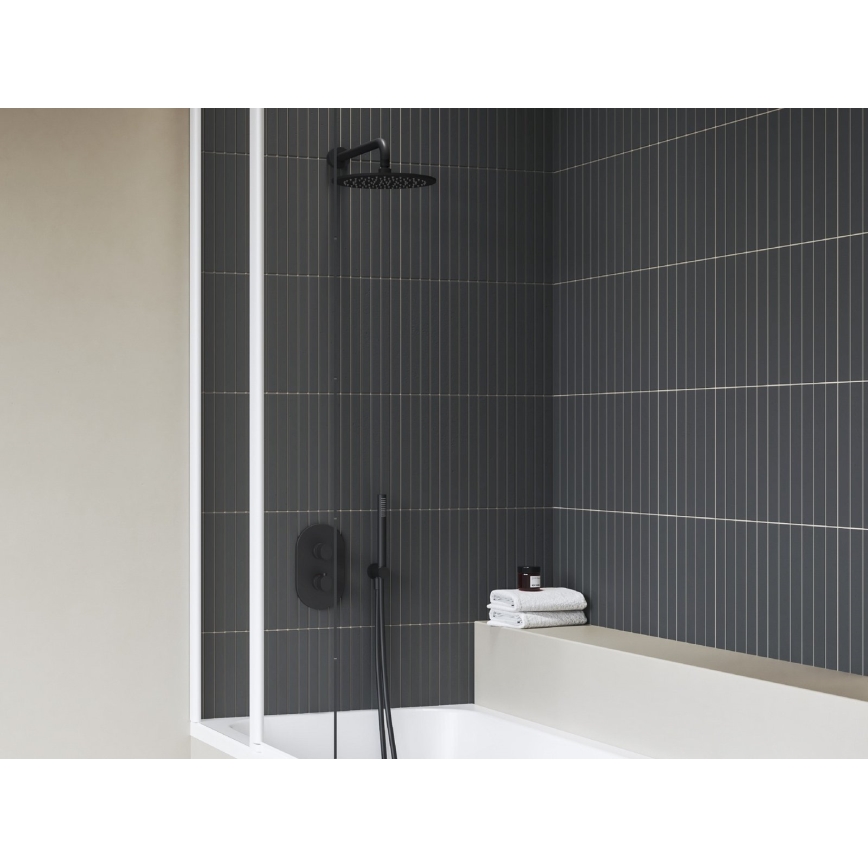 Ravak X070469 - Bateria prysznicowa termostatyczna do montażu podtynkowego CHROME czarna