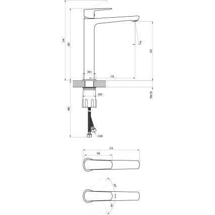 Ravak X070472 - Bateria umywalkowa LIFE 28 cm chrom błyszczący