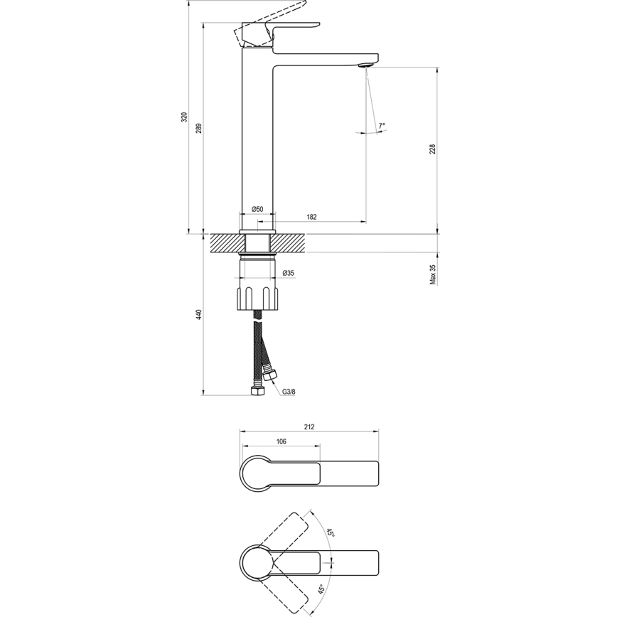 Ravak X070484 - Bateria umywalkowa SOLAR 29 cm, chrom błyszczący