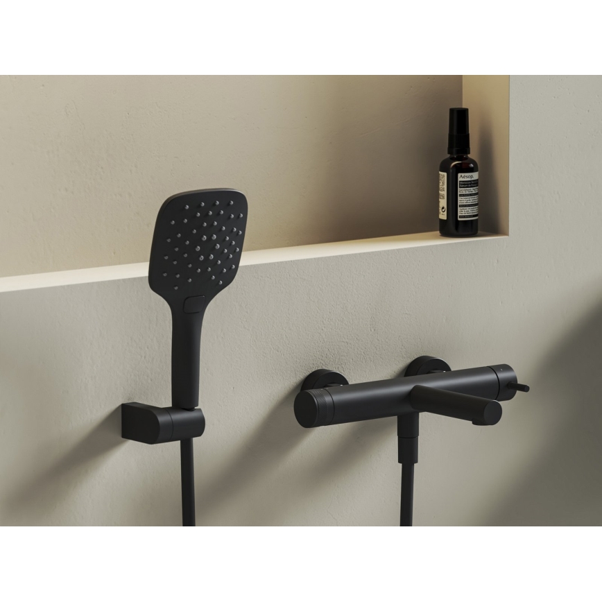 Ravak X070650 - Bateria wannowa NOX, czarny mat