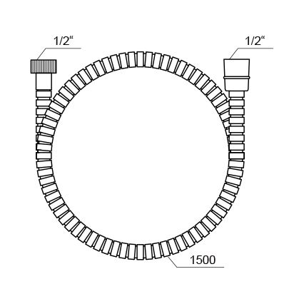Ravak X07P006 - Wąż prysznicowy 150 cm chrom błyszczący