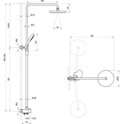 Ravak X07P232 - Zestaw prysznicowy, chrom błyszczący