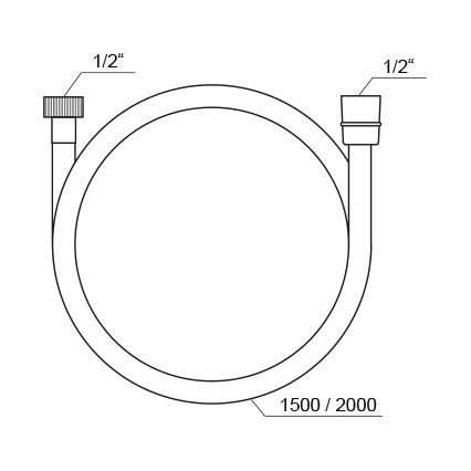 Ravak X07P337 - Wąż prysznicowy z tworzywa, 200 cm, błyszczący chrom