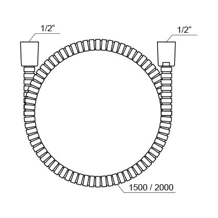 Ravak X07P340 - Wąż prysznicowy 150 cm chrom błyszczący
