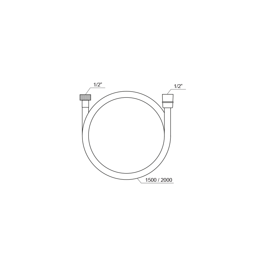 Ravak X07P568 - plastikowy wąż prysznicowy 150 cm, czarny