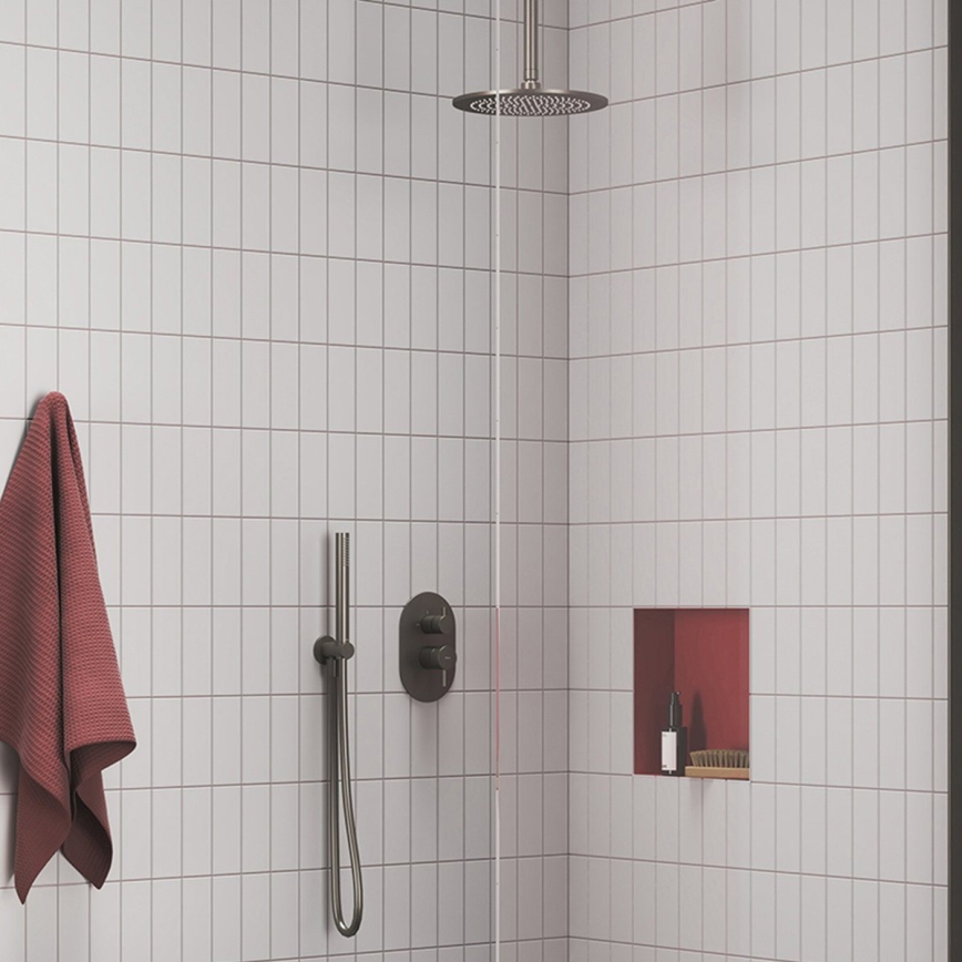 Ravak X07P694 - Ręczna słuchawka prysznicowa, szczotkowany grafit