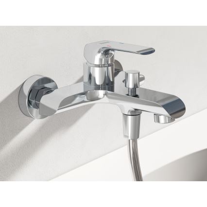 Ravak X07S113 - Zestaw wannowy z baterią FLAT, chrom błyszczący