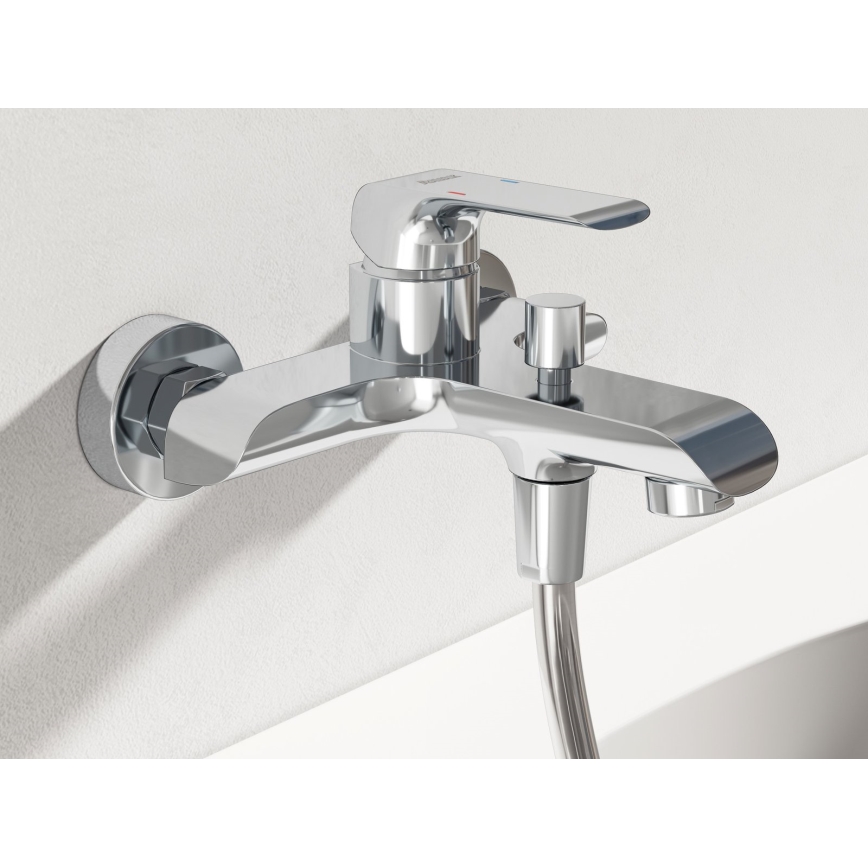 Ravak X07S113 - Zestaw wannowy z baterią FLAT, chrom błyszczący
