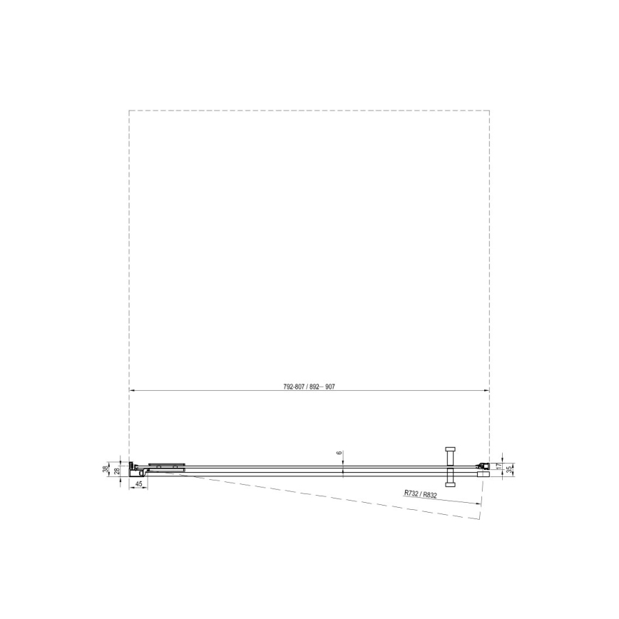 Ravak X0VV70300Z1 - Drzwi prysznicowe COOL 90x195 cm czarne