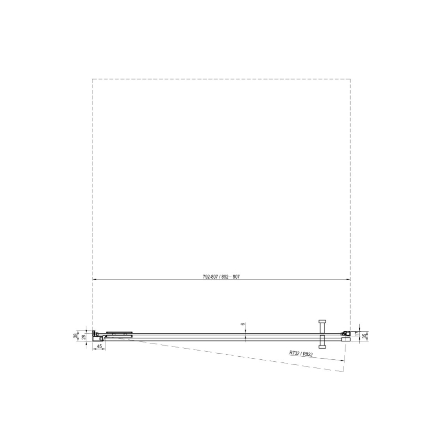 Ravak X0VV70A00Z1 - Drzwi prysznicowe COOL 90x195 cm chrom błyszczący