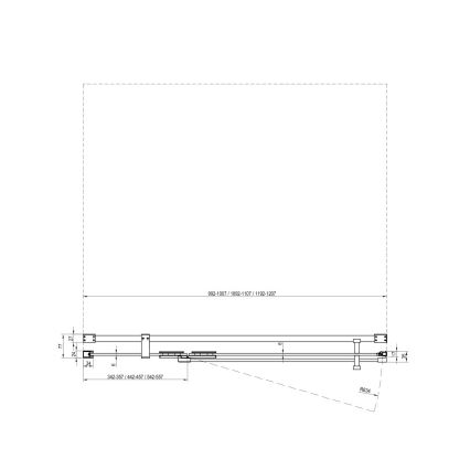 Ravak X0VVGC300Z1 - Drzwi prysznicowe COOL 120x195 cm czarne