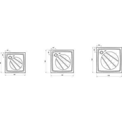 Ravak XA037701010 - Brodzik prysznicowy kwadratowy PERSEUS 90x90 cm biały