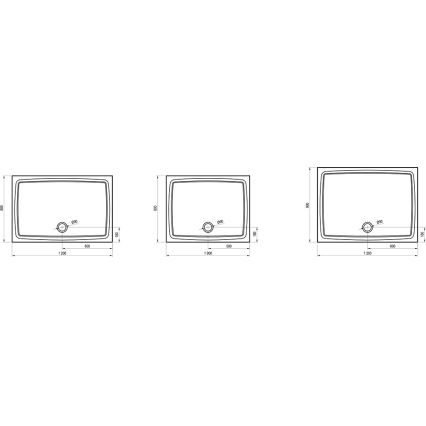 Ravak XA03G711010 - Brodzik prostokątny GIGANT 90x120 cm biały