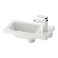 Ravak XJGP1100000 - Umywalka wisząca CHROME 40x22 cm lity marmur/biała