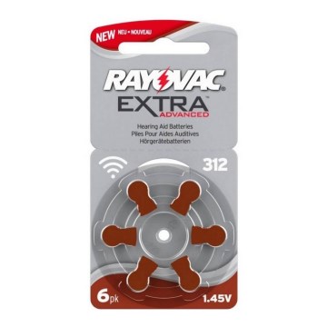 Rayovac - 6 szt. Baterii do aparatów słuchowych 312 1,45V Rayovac - 6 szt. Baterii do aparatów słuchowych 312 1,45V