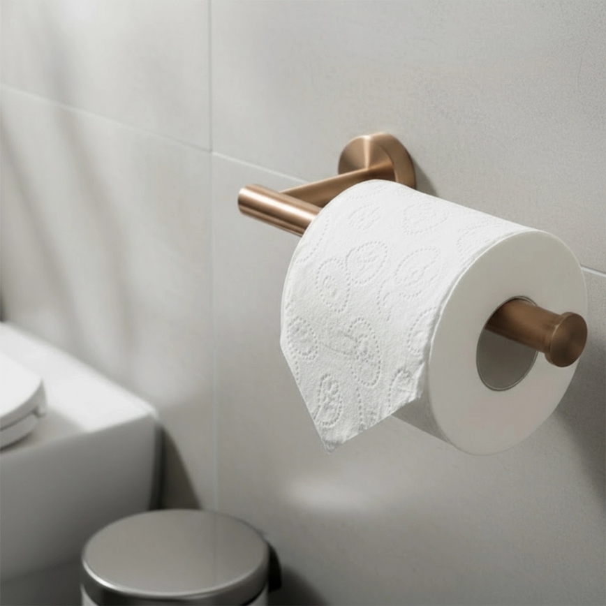 REA-05002 - Zestaw akcesoriów łazienkowych ARI ze szczotkowanej miedzi