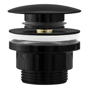 REA-A4100 - Odpływ umywalkowy CLICK-CLACK śr. 6,4 cm czarny połysk