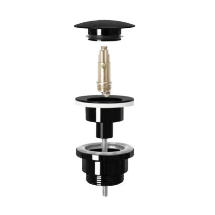 REA-A4100 - Odpływ umywalkowy CLICK-CLACK śr. 6,4 cm czarny połysk