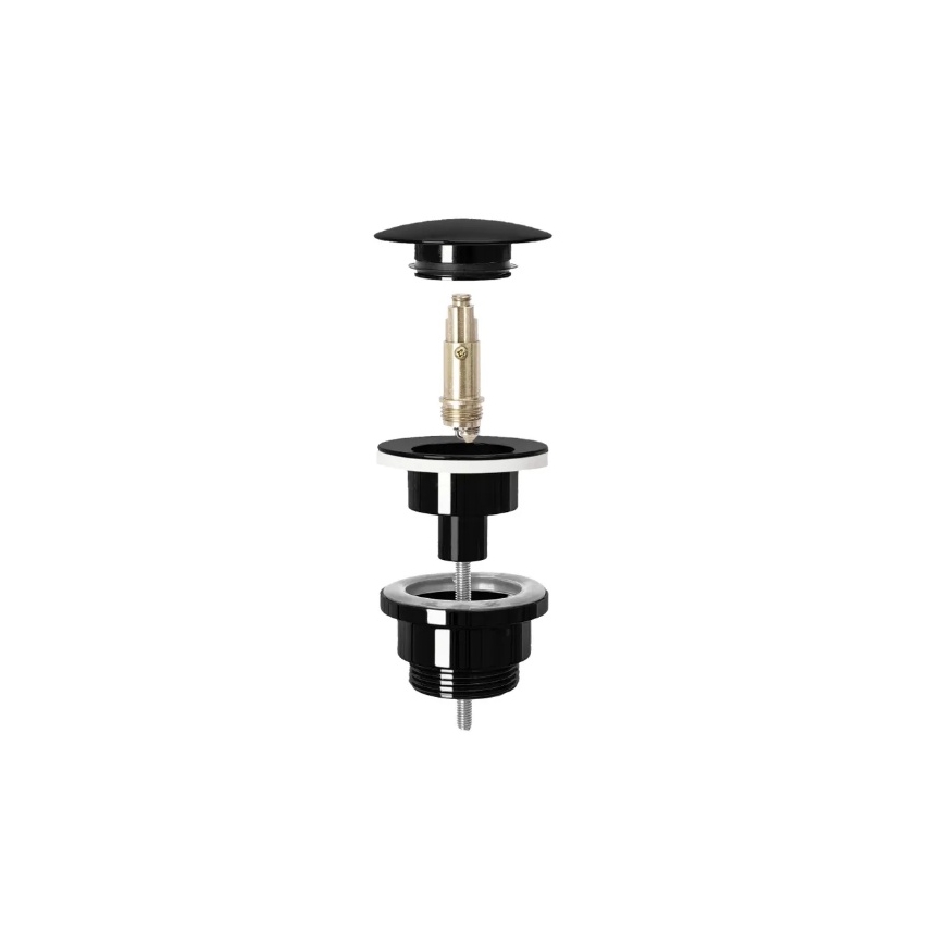 REA-A4100 - Odpływ umywalkowy CLICK-CLACK śr. 6,4 cm czarny połysk