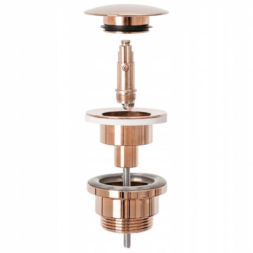 REA-A533A - Odpływ umywalkowy CLICK-CLACK śr. 6,4 cm różowe złoto