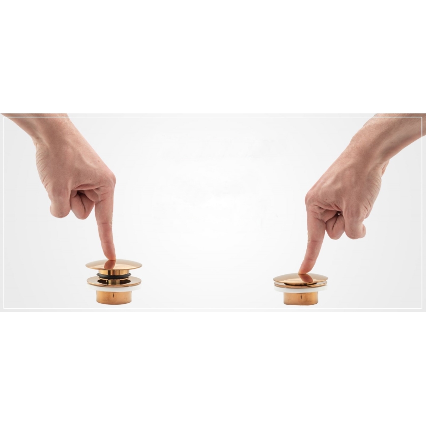 REA-A5693 - Syfon umywalkowy z korkiem CLICK-CLACK Ø 6,4 cm chrom błyszczący