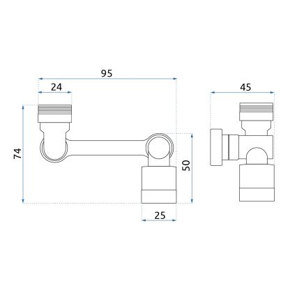 REA-B0660 - Obrotowa nasadka do baterii umywalkowej, chrom błyszczący