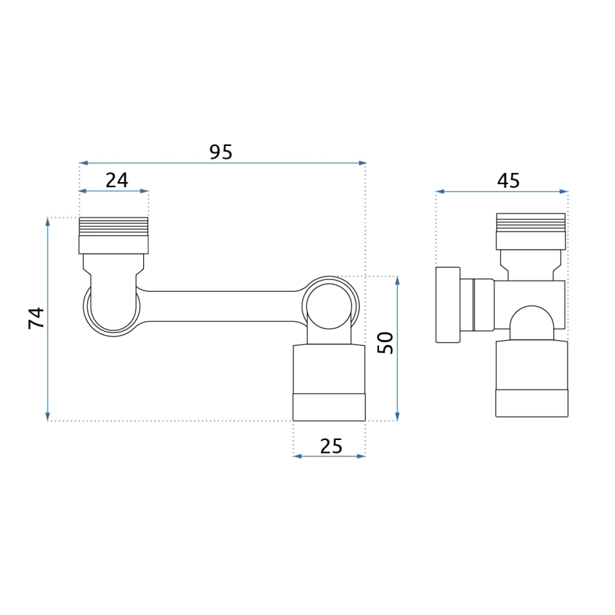 REA-B0660 - Obrotowa nasadka do baterii umywalkowej, chrom błyszczący
